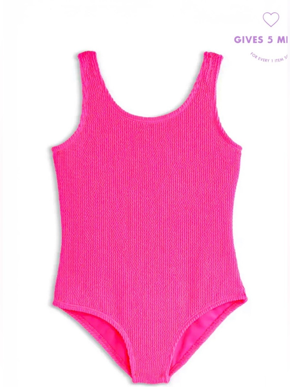 LimeApple Girls Crinkle One Piece Swimsuit Size 8 Brand New w/ Tags